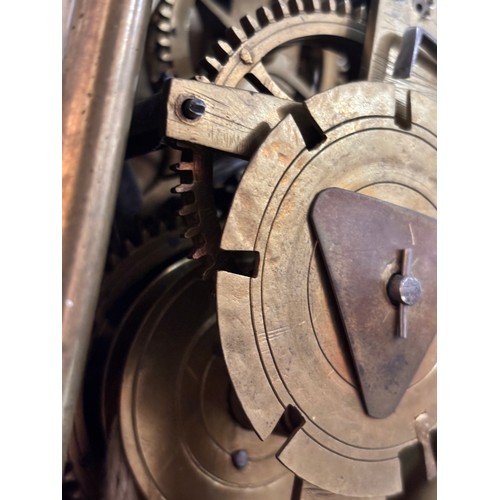 305 - A 17th century brass lantern clock, by John Greenhill of Maidstone, circa 1680, horizontal balance w... 