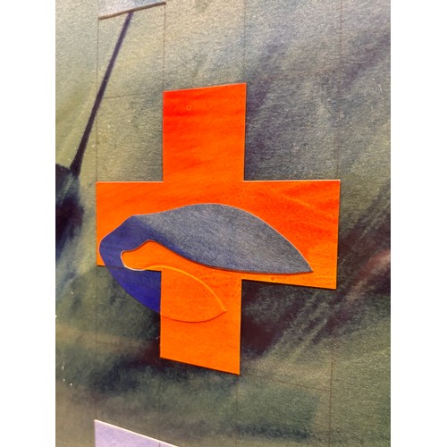 733 - Brian Clarke (1953-2025) Small Collage Number 4, 1984, mixed media collage/acrylic on paper, 80cm x ... 