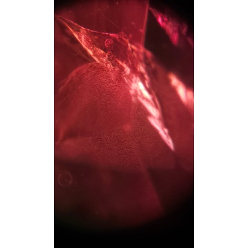 1120 - A fine 18ct gold ruby and diamond cluster ring, claw set with 2.5ct oval mixed-cut ruby surrounded b... 