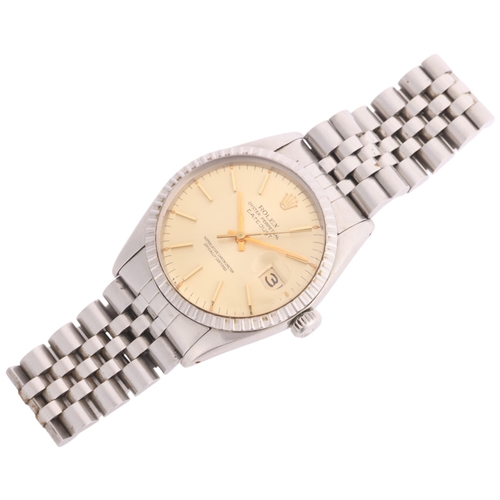 1003 - ROLEX - a Vintage stainless steel Oyster Perpetual Datejust automatic calendar bracelet watch, ref. ... 