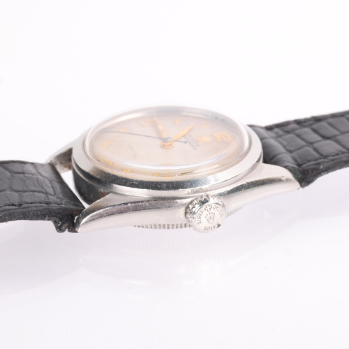 1004 - ROLEX - a Vintage stainless steel Oysterdate Precision mechanical calendar wristwatch, ref. 6066, ci... 