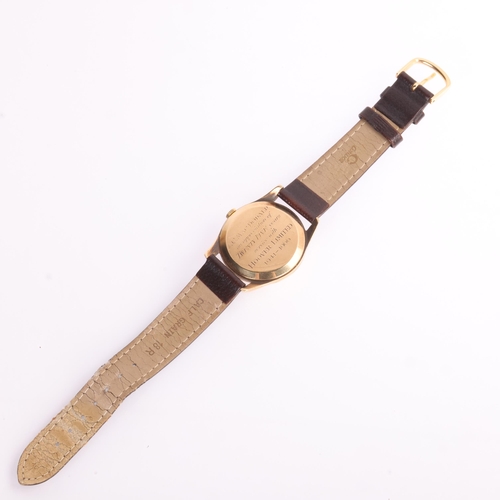 1011 - OMEGA - a Vintage 9ct gold mechanical wristwatch, ref. 121.5400, circa 1964, silvered dial with gilt... 