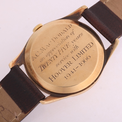 1011 - OMEGA - a Vintage 9ct gold mechanical wristwatch, ref. 121.5400, circa 1964, silvered dial with gilt... 