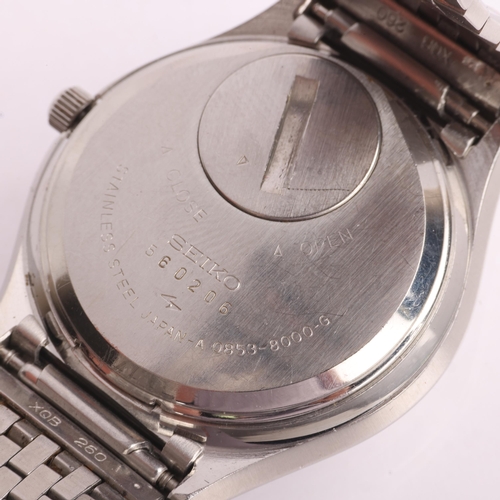 1025 - SEIKO - a Vintage stainless steel King Quartz calendar bracelet watch, ref. 0853-8000, circa 1975, s... 