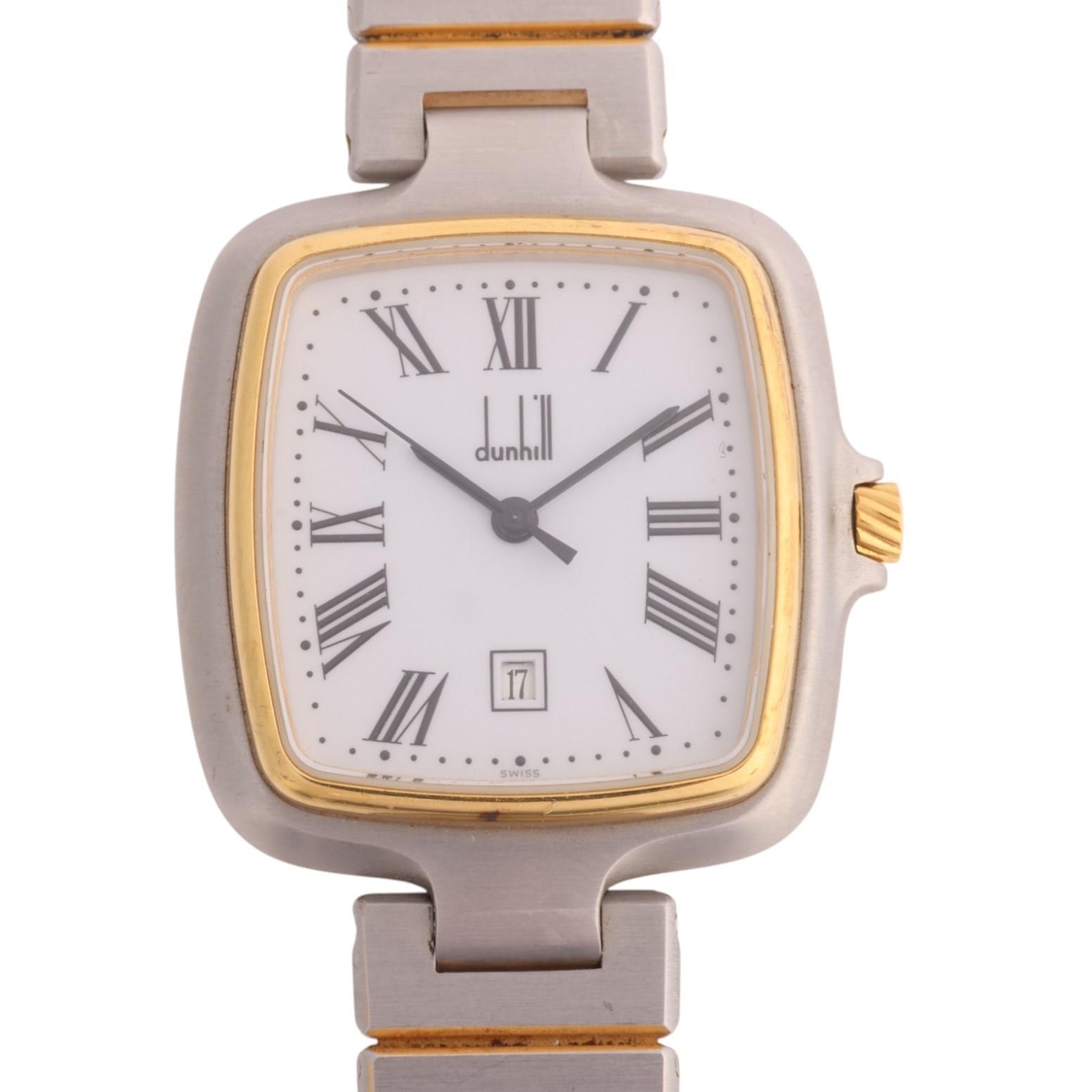 【中古】 Always Dreaming of Something Mondial DUNHILL - a gold plated stainless steel Millennium quartz