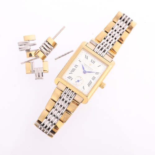 1038 - DREYFUSS & CO - a lady's gold plated stainless steel Series 1974 quartz bracelet watch, silvered knu... 