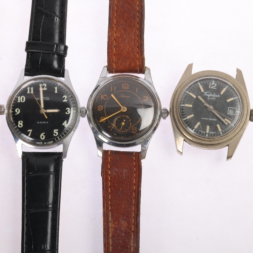 1054 - 6 Vintage wristwatches, including Trafalgar Diver, Camy Jetking Sowar Prima automatic, etc (6)