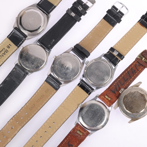 1054 - 6 Vintage wristwatches, including Trafalgar Diver, Camy Jetking Sowar Prima automatic, etc (6)