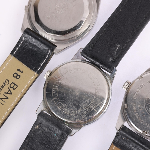 1054 - 6 Vintage wristwatches, including Trafalgar Diver, Camy Jetking Sowar Prima automatic, etc (6)