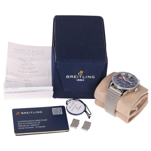 1027 - BREITLING - a rare limited edition stainless steel SuperOcean Heritage II B20 Automatic 42 'Queen El... 