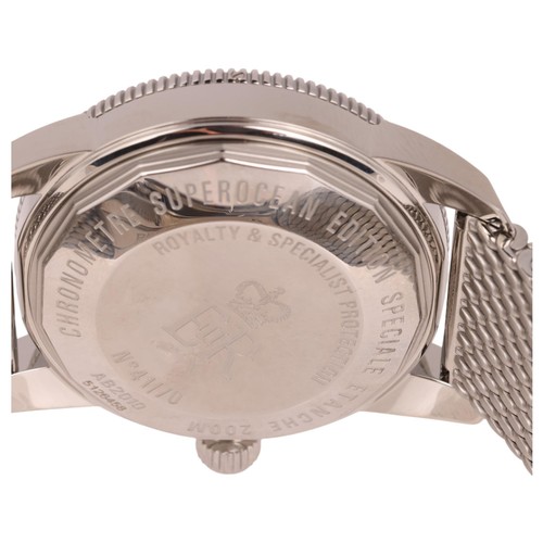 1027 - BREITLING - a rare limited edition stainless steel SuperOcean Heritage II B20 Automatic 42 'Queen El... 