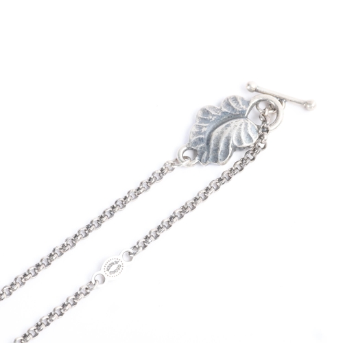 1568 - GEORG JENSEN - a Danish modernist sterling silver 'Moonlight Grapes' pendant necklace, on Georg Jens... 