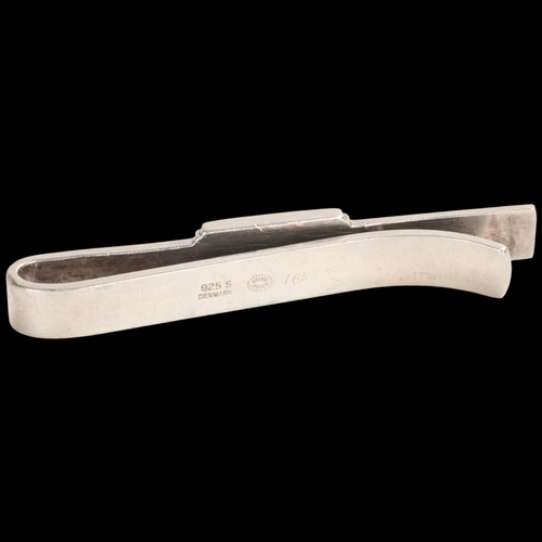 1569 - GEORG JENSEN - a Danish modernist sterling silver-gilt tie clip, designed by Henry Pilstrup, model n... 