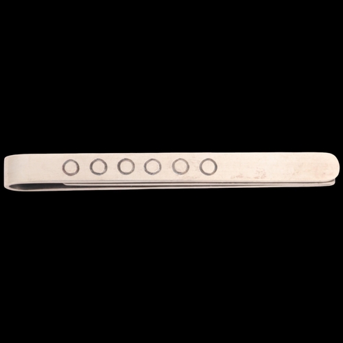 1592 - HANS HANSEN - a Danish modernist sterling silver geometric tie clip, 66.8mm, 13g
