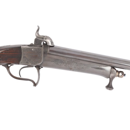 1 - Annie Oakley’s “Rifle Queen” Presentation Engraved Daw’s 408 Pin-Fire Smooth Bore Target Gun - 

Cra... 