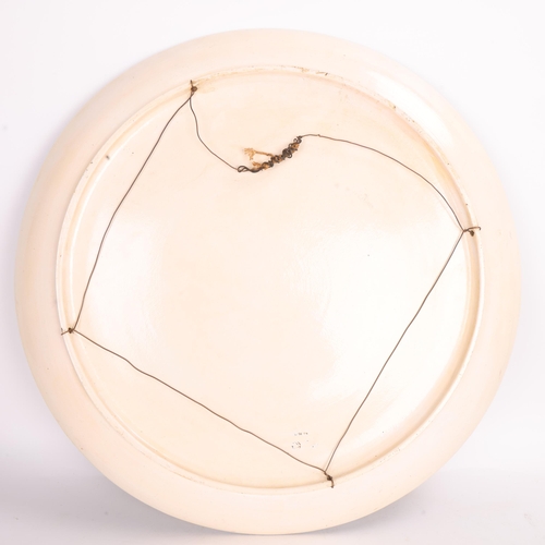 335 - A large scale 19th century Minton Pottery charger, hand painted by Herbert Wilson Foster (1848 - 192... 