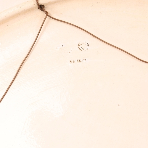 335 - A large scale 19th century Minton Pottery charger, hand painted by Herbert Wilson Foster (1848 - 192... 