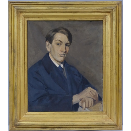 707 - Description amendment - Portrait thought to be of of W H Auden (1907 - 1973), by Rene Robert Quinn (... 