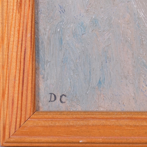 716 - Derek Owen Cooper RA (1933 - 2012), portrait of a man, oil on board, 24cm x 20cm, framed, provenance... 