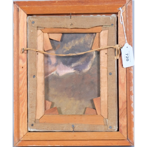720 - Derek Owen Cooper RA (1933 - 2012), portrait of a woman, oil on canvas, 23cm x 17cm, framed, provena... 