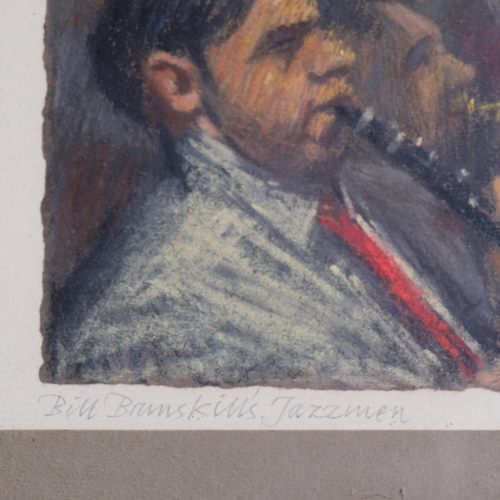 721 - Derek Owen Cooper RA (1933 - 2012), Bill Branskill's Jazzmen, coloured pastels, 13cm x 18cm, framed ... 