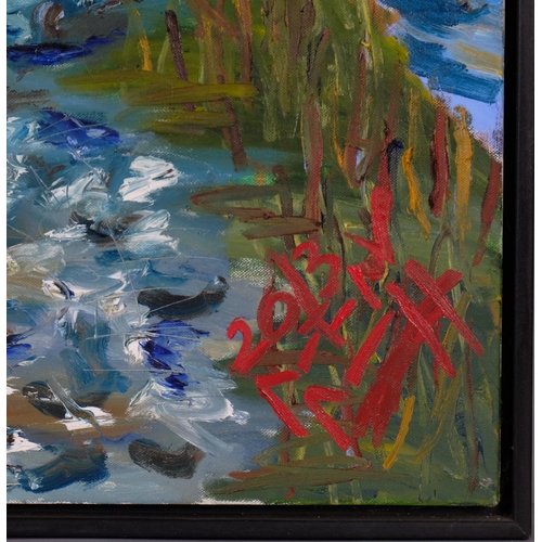 734 - Rostislav Romanoff, 'No One Of The Four Sisters Of Camber Sands' (2013), large scale oil on canvas, ... 