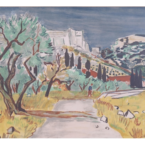 737 - Yves Brayer (1907 - 1990), Mediterranean Landscape, lithograph, image 40cm x 60cm, signed in pencil,... 