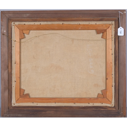 740 - Emerson Groom (1890 - 1983), gypsy encampment, 45cm x 55cm, framed