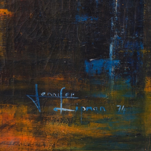 750 - Jennifer Lipman (1935 - 2022), Arches In Motion, 1974, oil on canvas, 61cm x 97cm, unframed