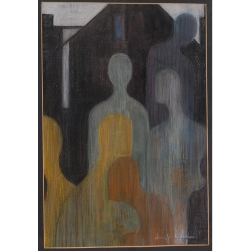 751 - Jennifer Lipman (1935 - 2022), pair of figurative studies, pastel/charcoal on paper, framed and glaz... 