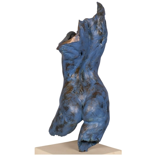 753 - Byron Howard (1935 - 2019), Blue Dance Torso, resin bronze on woodblock base, overall height 97cm