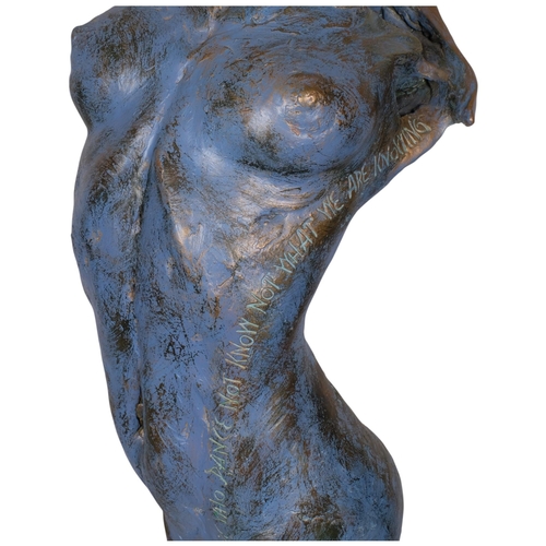 753 - Byron Howard (1935 - 2019), Blue Dance Torso, resin bronze on woodblock base, overall height 97cm
