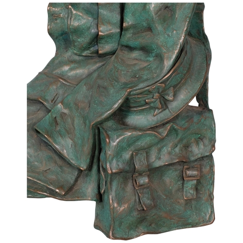 757 - Byron Howard (1935 - 2019), 1939/45 War Memorial, resin bronze wall sculpture, overall height 85cm