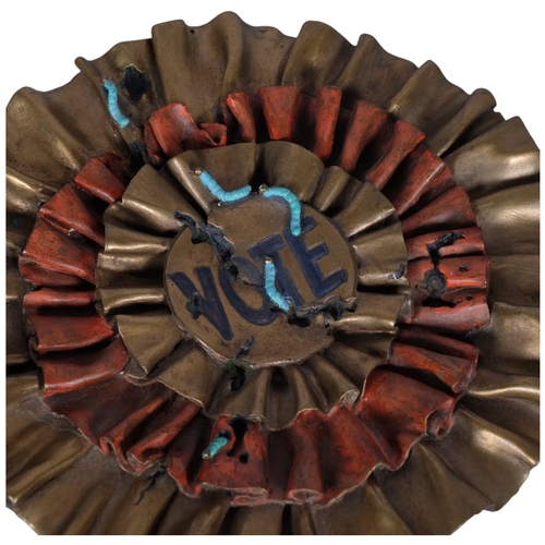 758 - Byron Howard (1935 - 2019), Political Rosette, bronze sculpture, diameter 22cm