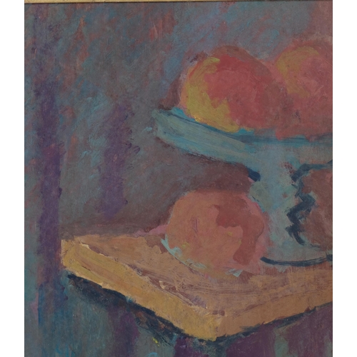 781 - Still life study, oil on board, unsigned, 32cm x 27cm, framed
