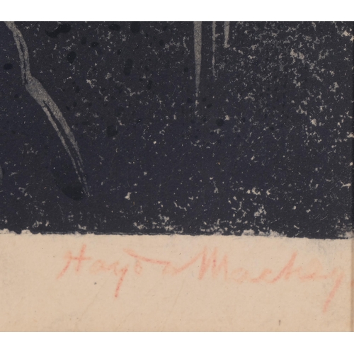 784 - Haydn Reynolds Mackey (1883 - 1979), 2 woodblock portraits, 1 signed in red crayon below the image, ... 