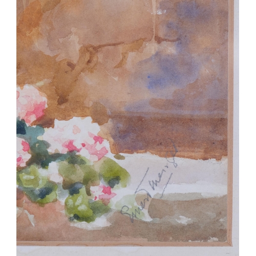787 - Ernest Thesiger CBE (1879 - 1961), a garden pool, watercolour, 37cm x 26cm, framed
