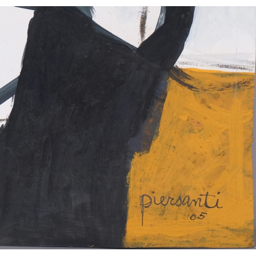 809 - Piersanti, abstract composition, gouache on paper, 2005, 33cm x 33cm, unframed