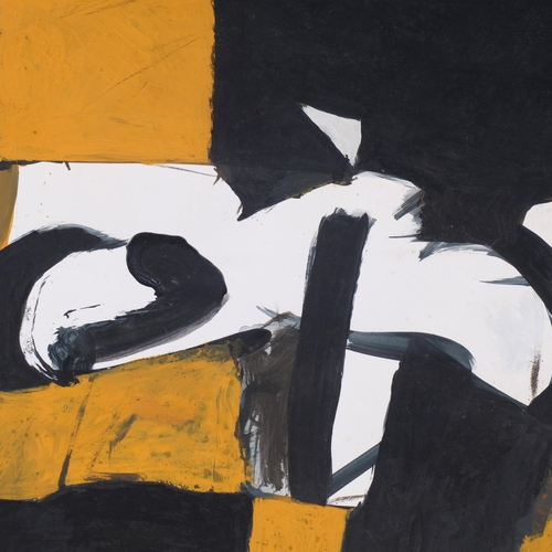 809 - Piersanti, abstract composition, gouache on paper, 2005, 33cm x 33cm, unframed