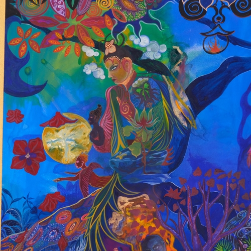 811 - Linda King (born 1960), Exotique Dream, 2002, watercolour/gouache on paper, 45cm x 60cm, framed
