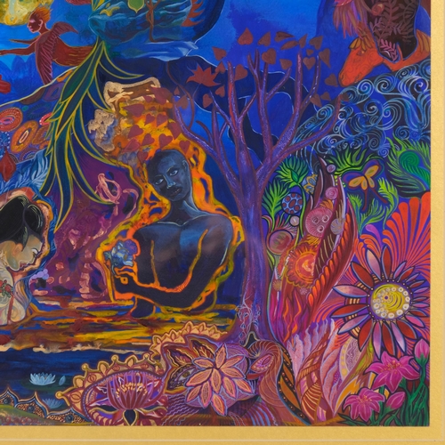 811 - Linda King (born 1960), Exotique Dream, 2002, watercolour/gouache on paper, 45cm x 60cm, framed