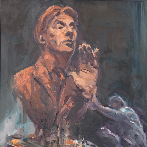 766A - Neil McGregor, 2 studies of Byron Howard sculpting Sir John Barbirolli (Conductor 1899 - 1970), oil ... 