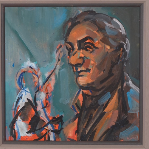 766A - Neil McGregor, 2 studies of Byron Howard sculpting Sir John Barbirolli (Conductor 1899 - 1970), oil ... 