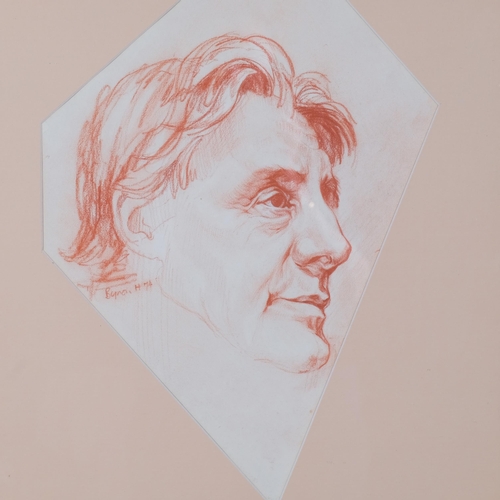 766B - Byron Howard (1935 - 2019), 3 head studies of Sir John Barbirolli (Conductor 1899 - 1970), sanguine ... 