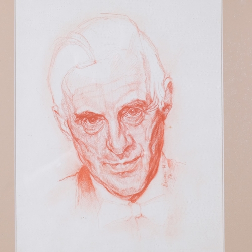 766B - Byron Howard (1935 - 2019), 3 head studies of Sir John Barbirolli (Conductor 1899 - 1970), sanguine ... 