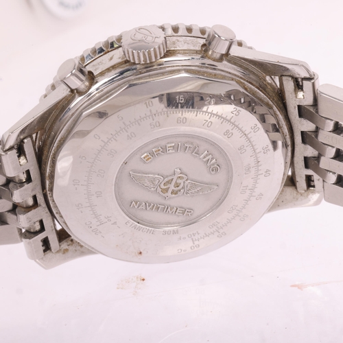 1000 - BREITLING - a stainless steel Navitimer automatic chronograph calendar bracelet watch, ref. A13022, ... 