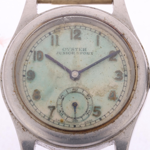 1005 - ROLEX - a stainless steel Oyster Junior Sport mechanical wristwatch head, ref. 2784, circa 1939, sil... 