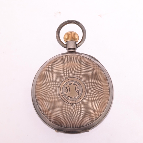 1060 - An early 20th century silver open-face keyless pocket watch, by James Walker, white enamel dial with... 