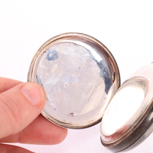 1060 - An early 20th century silver open-face keyless pocket watch, by James Walker, white enamel dial with... 