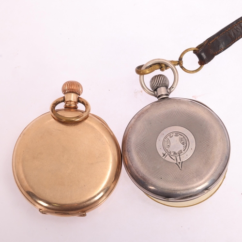 1069 - 2 Antique pocket watches, comprising gold plated full hunter example by Thomas Russell & Son of Live... 